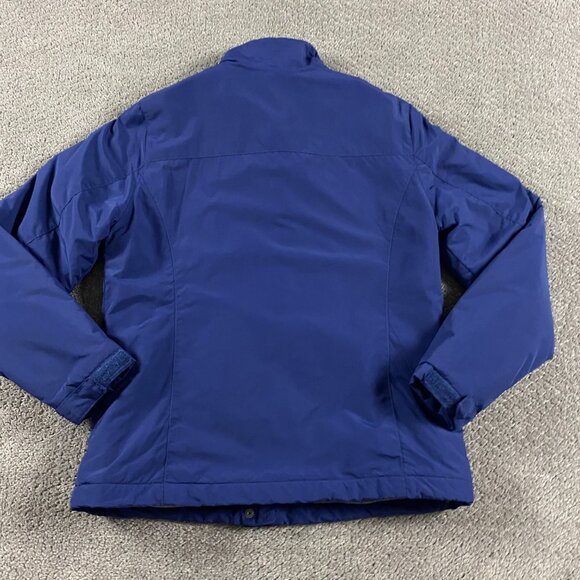 LL Bean Jacket Women's Small Blue Full Zip Fleece Lined Nylon Winter O GBP9 - Picture 3 of 16